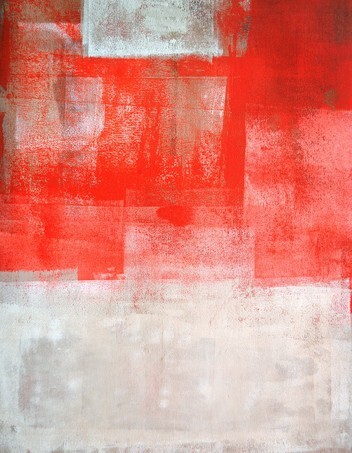 Orange and Beige Abstract Art Painting